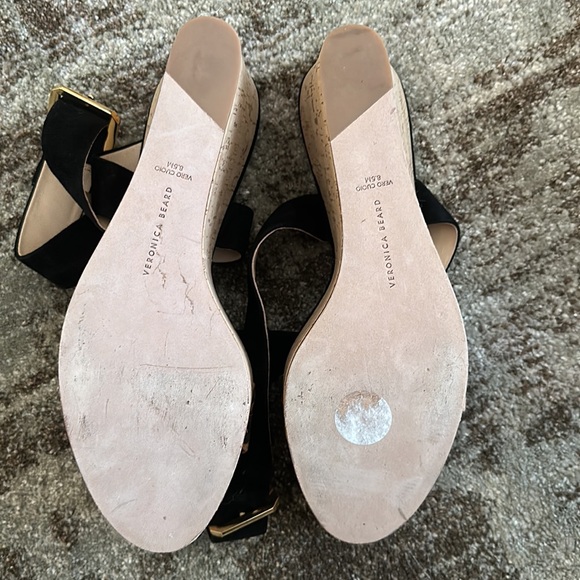 Brand New - Veronica Beard black and leopard print platform sandal size 8.5 - Picture 4 of 4